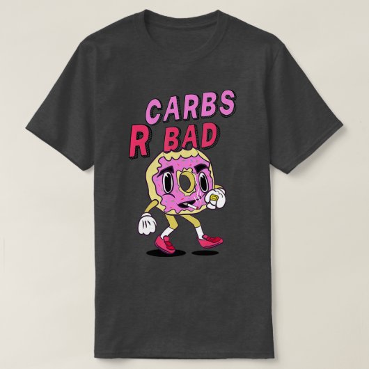 Carbs R Slecht gewicht Gym reining Kracht T-shirt (Design voorkant)