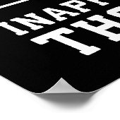 Carbs, sarcasme, gewichten, ongepaste gedachten poster (Hoek)