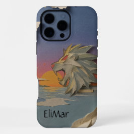 Carcasa León Rugiendo (Papercut) iPhone 16 Pro Max Hoesje