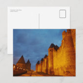 Carcassonne Castle, Frankrijk Briefkaart (Voorkant / Achterkant)