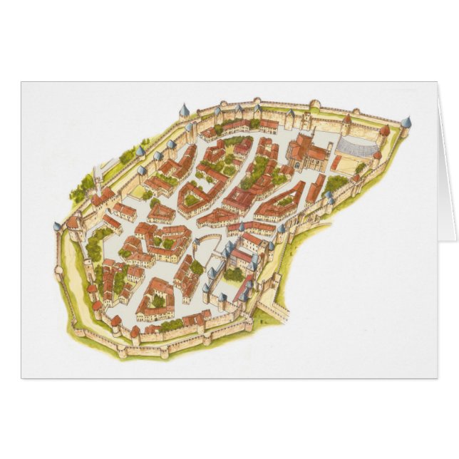 Carcassonne France. Uitzicht (Voorkant Horizontaal)