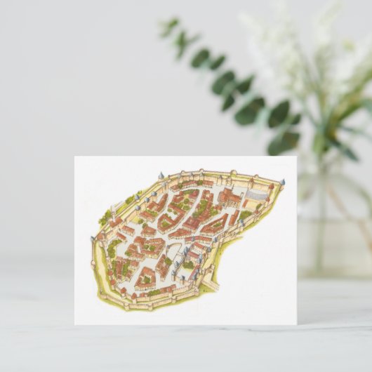 Carcassonne France. Uitzicht Briefkaart (Staand voorkant)