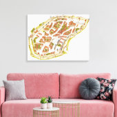 Carcassonne France. Uitzicht Canvas Afdruk (Insitu (Woonkamer))