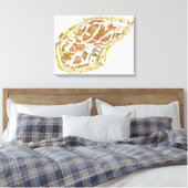 Carcassonne France. Uitzicht Canvas Afdruk (Insitu (Slaapkamer))