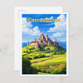 Carcassonne Frankrijk Reizen  Illustratie Briefkaart (Voorkant / Achterkant)