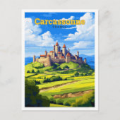 Carcassonne Frankrijk Reizen  Illustratie Briefkaart (Voorkant)