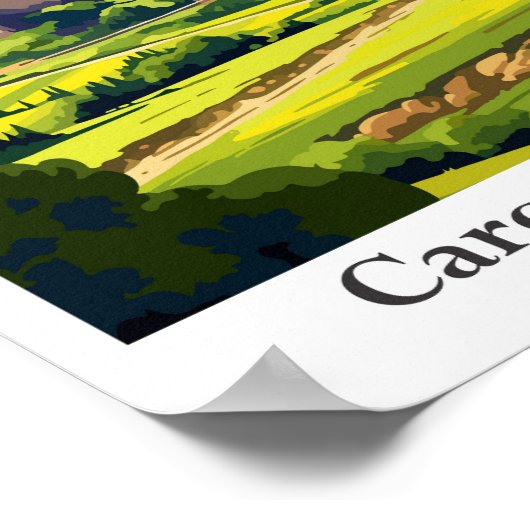 Carcassonne Frankrijk Reizen Illustratie Poster (Hoek)