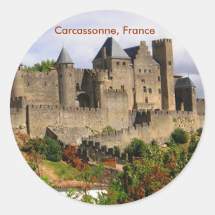 Carcassonne Frankrijk Ronde Sticker