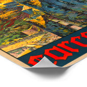 Carcassonne  Frans reizen Poster (Hoek)