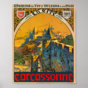 Carcassonne  Frans reizen Poster
