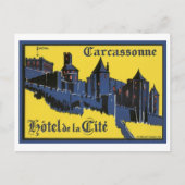 Carcassonne Hotel de la Cite Briefkaart (Voorkant)