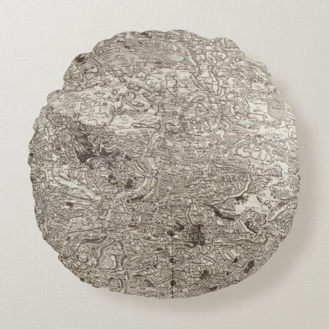 Carcassonne Rond Kussen (Voorkant)