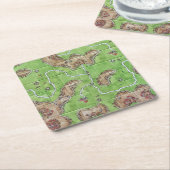 Carcassonne Tile Kartonnen Onderzetters (Schuin)