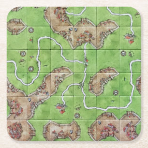 Carcassonne Tile Kartonnen Onderzetters