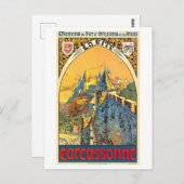  Carcassonne Travel Poster Briefkaart (Voorkant / Achterkant)