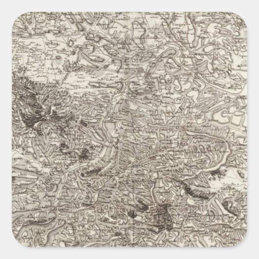 Carcassonne Vierkante Sticker (Voorkant)