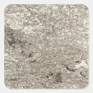 Carcassonne Vierkante Sticker