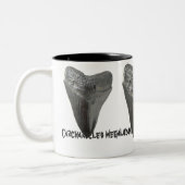 Carcharocles megalodon Tooth Tweekleurige Koffiemok (Links)