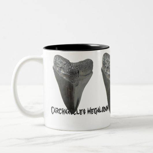 Carcharocles megalodon Tooth Tweekleurige Koffiemok (Links)