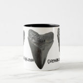 Carcharocles megalodon Tooth Tweekleurige Koffiemok (Center)