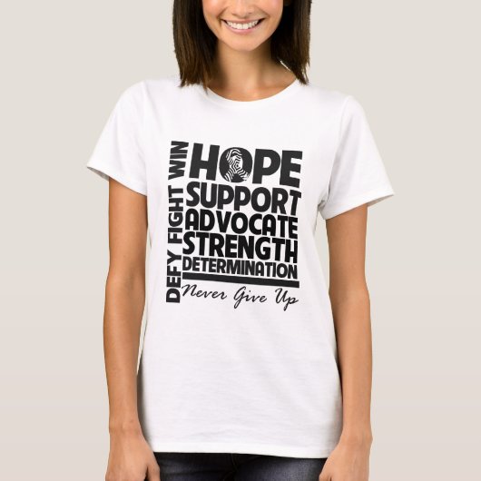 Carcinoïde Cancer Hope Support Advocate T-shirt (Voorkant)