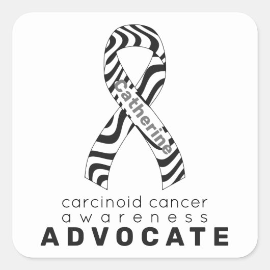 Carcinoïde kanker Advocate White Square Sticker (Voorkant)