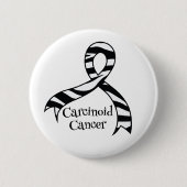 Carcinoïde kanker Awareness Zebra Ribbon Button (Voorkant)