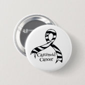 Carcinoïde kanker Awareness Zebra Ribbon Button (Voorkant /achterkant)