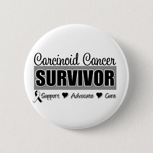 Carcinoïde kanker Survivor Badge Ronde Button 5,7 Cm (Voorkant)