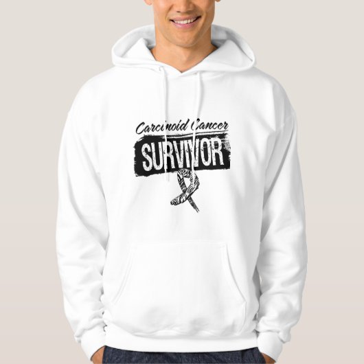Carcinoïde kanker Survivor Grunge Style Hoodie (Voorkant)