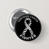 Carcinoïde kankerbestrijder lint zwarte Button (Voorkant /achterkant)