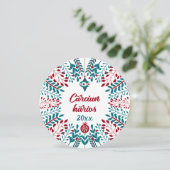 Cărciun hărios, Aromaanse Vlach Kerstgroet Feestdagenkaart (Staand voorkant)