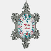 Cărciun hărios, Aromanian Vlach-kerstgroet Tin Sneeuwvlok Ornament (Links)