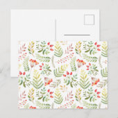 Card (10,8 x 14,2 cm) - Autumn Pattern Briefkaart (Voorkant / Achterkant)