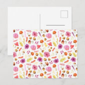 Card (10,8 x 14,2 cm) - Autumn Pattern Briefkaart (Voorkant / Achterkant)