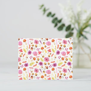 Card (10,8 x 14,2 cm) - Autumn Pattern Briefkaart