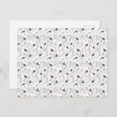 Card (10,8 x 14,2 cm) - Bird Pattern Briefkaart (Voorkant / Achterkant)