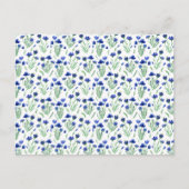 Card (10,8 x 14,2 cm) - Blue Floral Pattern Briefkaart (Voorkant)