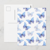 Card (10,8 x 14,2 cm) - Butterfly Pattern Briefkaart (Voorkant / Achterkant)
