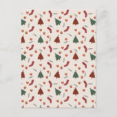 Card (10,8 x 14,2 cm) - Christmas Pattern Briefkaart (Voorkant)