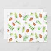 Card (10,8 x 14,2 cm) - Christmas Pattern Briefkaart (Voorkant / Achterkant)