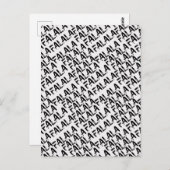 Card (10,8 x 14,2 cm) - Christmas Pattern Briefkaart (Voorkant / Achterkant)