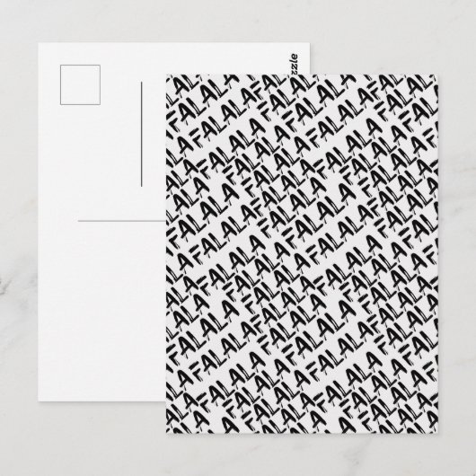 Card (10,8 x 14,2 cm) - Christmas Pattern Briefkaart (Voorkant / Achterkant)