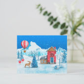 Card (10,8 x 14,2 cm) - Christmas Scene Briefkaart (Staand voorkant)