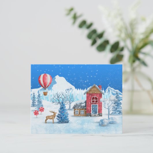 Card (10,8 x 14,2 cm) - Christmas Scene Briefkaart (Staand voorkant)