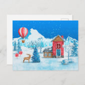 Card (10,8 x 14,2 cm) - Christmas Scene Briefkaart (Voorkant / Achterkant)
