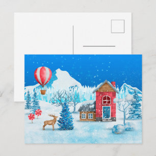 Card (10,8 x 14,2 cm) - Christmas Scene Briefkaart