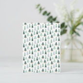 Card (10,8 x 14,2 cm) - Christmas Trees Pattern Briefkaart (Staand voorkant)