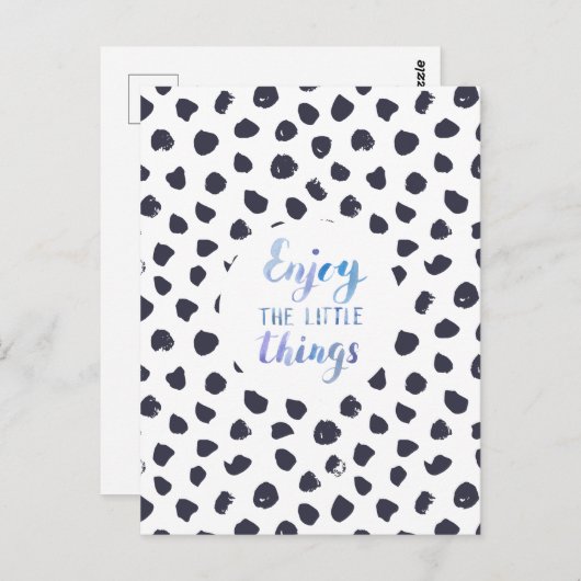 Card (10,8 x 14,2 cm) - Enjoy The Little Things Briefkaart (Voorkant / Achterkant)