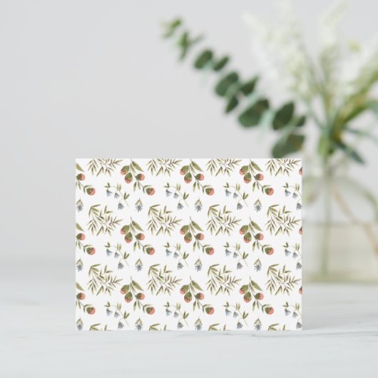 Card (10,8 x 14,2 cm) - Floral Pattern Briefkaart (Staand voorkant)